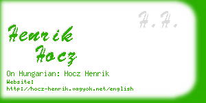 henrik hocz business card